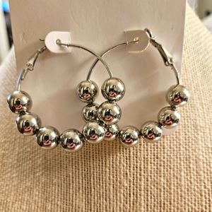 Bead Hoop Earrings